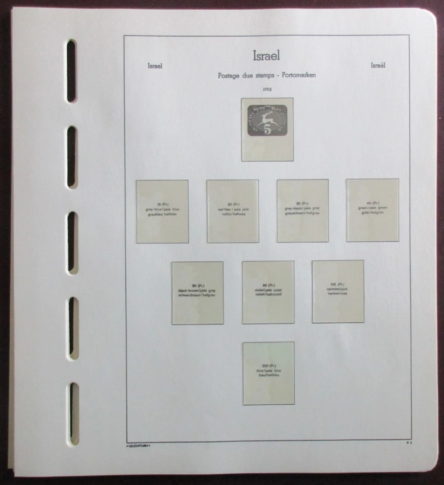 Páginas de álbum de estampillas sin bisagras Lighthouse Israel no. 787 SF con pestañas 1948-68 Foto 4 de 4
