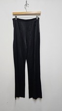 Elizabeth and James Iven Black Fluid Satin Side Zipper Flare Dress Pants Size 4