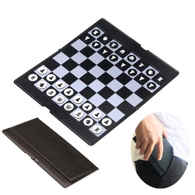 Chess Wallet Set 20cm Mini Board Games, Voya Chessboard...