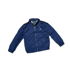 Polo Ralph Lauren Navy Blue Plaid Lined Harrington Jacket Kids Size 6