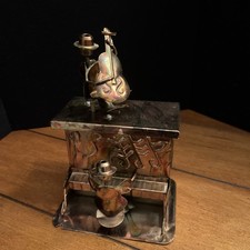 PIANO MAN MUSIC BOX Copper Tin Wind-Up Plays Tune: The Sting