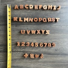 Wanderer 1 Inch Small Wooden ABC Letters Numbers Symbols