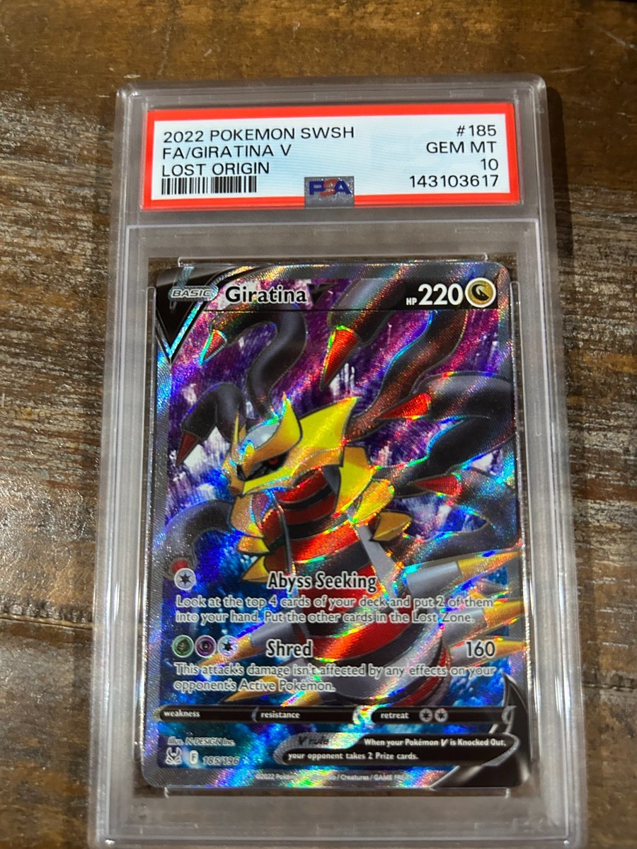 POKEMON 2022 Lost Origin Full Art GIRATINA V #185 PSA 10 Gem Mint