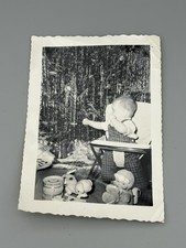 VTG Baby Photo 6m High Chair Christmas Tree Early-20th C. Overalls Toys Tinsel