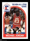 1989-90 Hoops All-Star Panels Perforated #21 Bulls HOF Michael Jordan Card NM #2