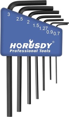 SEDY 7-Piece Mini Hex Key Metric Set, L Shape Allen Wrench, Small, Blue