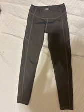 Leggings Athleta Girl High Rise Taupe M 8-10 Full Length Zip Pickets