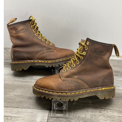 Dr Martens 1460 Made in England Crazy Horse Brown Leather 8 Eye Boots UK 6 Men 7