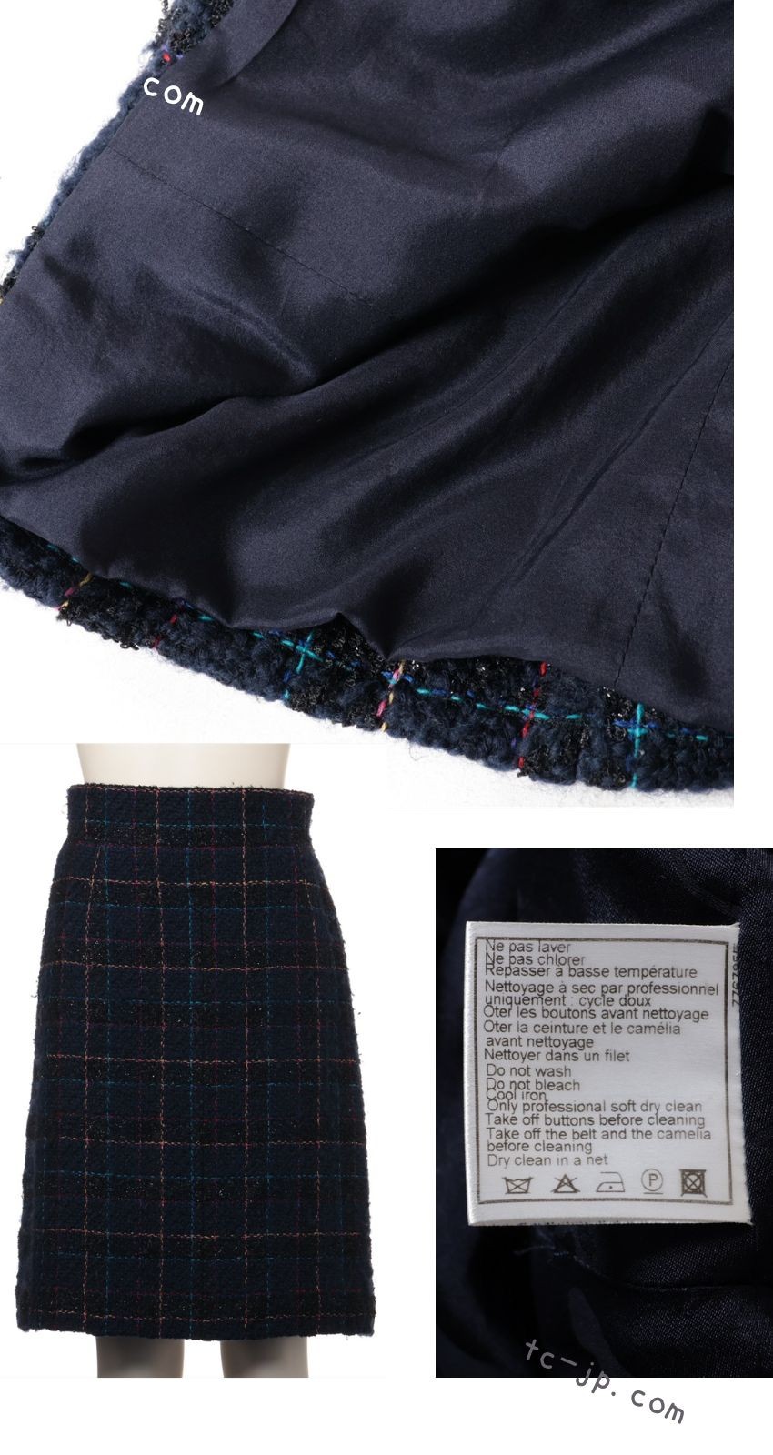 CHANEL 07A Dark Navy Multicolor Tweed Jacket Skirt Suit Karl Lagerfeld 34 US2 thumbnail 10