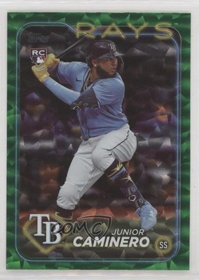 2024 Topps Series 2 Green Foil 186/499 Junior Caminero #628 Rookie RC 06gy