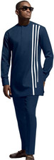 African Men  S Party Suit Two Pieces Set Dashiki Shirt Pant Tracksuit Long Sleeve