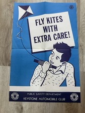 Vintage Kite Safety Poster-Keystone Auto Club