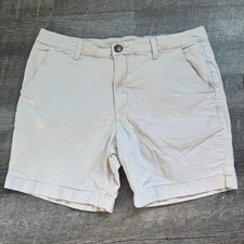 Chubbies Shorts Mens 34 Beige Bermuda 7 Inch Inseam Preppy Golf Casual