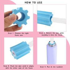 30 Pcs Cup Turner Foam Set-5 Sizes Cup Turner Inserts Expandable Spinner Spon...