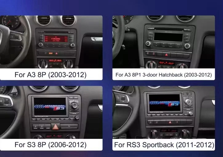 Autoradio 7” Android 15 Carplay Stereo Per AUDI A3/S3/RS3 2003-2012 NAVI 4+64GB - Immagine 2 di 4