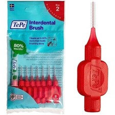 Tepe Scovolini Interdentali Originali, Misura Iso 2 (Filo 0,5 Mm), Rosso, 8 Pezz