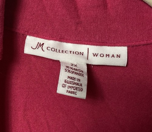 jm collection open front top Pink 2X - Picture 3 of 3