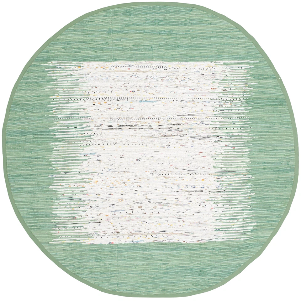 SAFAVIEH Montauk MTK711D Handwoven Ivory / Sea Green Rug - Image 4 of 4