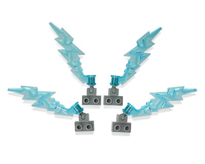 LEGO TECHNIC X4 LIGHTNING WINGS Transparent Bright Blue 6508017 2149 3985 14704
