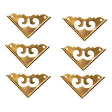 8Set Box Corner Protector Antique Short Side Brass Corner Guard For Box Cabin