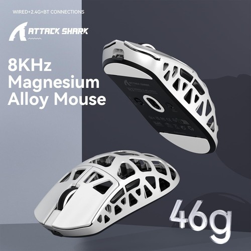 ATTACK SHARK R3 46g Magnesium Alloy Mouse, PixArt PAW3395 BT/2.4G/Wired,26000DPI - Picture 26 of 64