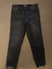 Wit And wisdom Ab-Solution Grey Ankle Chew Hem Slim Leg Jeans Stretch 10