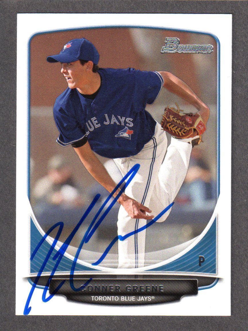 2013 BOWMAN BDPP 64 Conner Greene TORONTO BLUE JAYS SIGNED