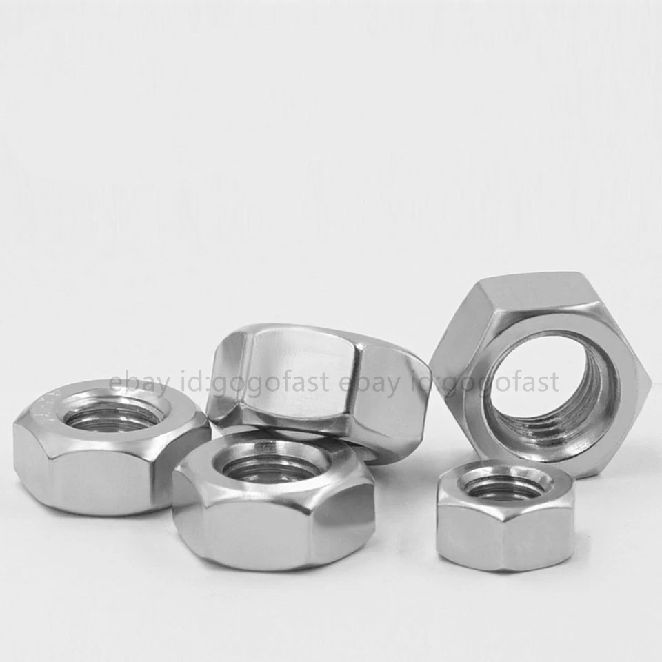 Left Hand Thread 304 Stainless Steel Hexagon Hex Nuts With Fine Thread M8-M33 - Image 3 of 4