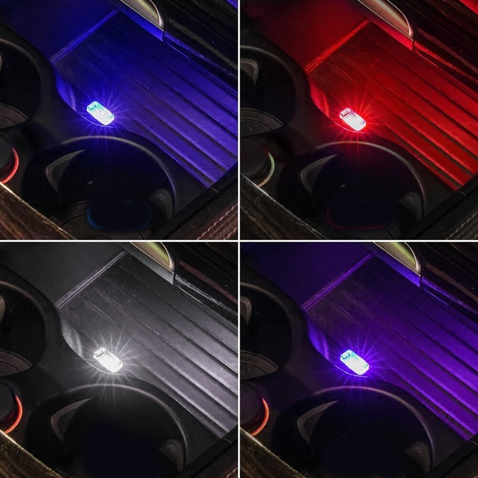 Car &amp; Truck LED Light Bulbs For Mini Mini USB LED Car Interior Light &ndash; Choose Color (White/Red/Blue/Ice Blue) For Ambient Lighting Car LED Interior Light