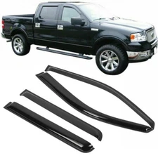 For 2004-2008 Ford F150 Supercrew Window Vent Visors Sun Rain Guards Deflectors