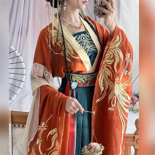 Vestido Hanfu Chino Bordado Mujeres Mujer Carnaval Halloween Disfraz Juegos con disfraces - Imagen 7 de 14
