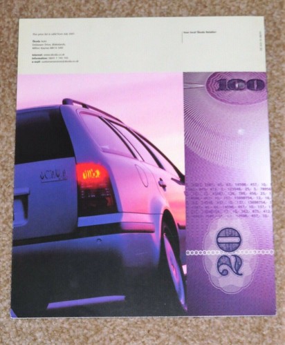 Skoda Octavia 2001 lista de precios - Classic Ambiente Elegance RS Laurin y Klement - Imagen 5 de 5