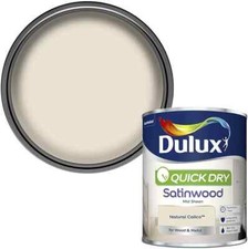 Dulux  Quick Drying Satinwood Paint For Wood  Metal  Natural Calico  750ml