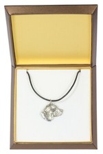 Beagle - Dog Collar IN Geschenkbox, Silver Plated Medallion for Hundefans, Mar