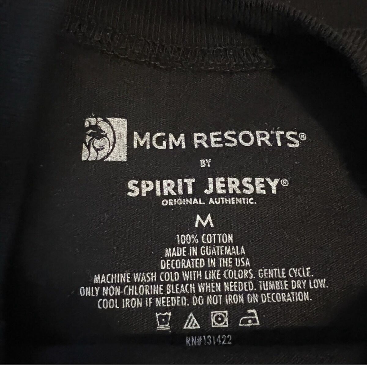 BELLAGIO MGM Resorts Spirit Jersey Long Sleeve 100% Cotton BELLAGIO MGM Resorts Spirit Jersey Long Sleeve 100% Cotton