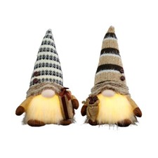 Coffee Gnome Holding Bag Lighted Farmhouse Scandinavian Tomtes for Kitchen Decor