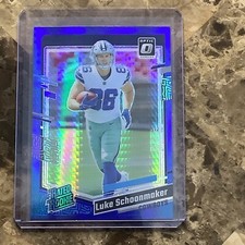 2023 Donruss Optic Luke Schoonmaker Rated Rookie Blue Hyper Mega Box #227 B-19