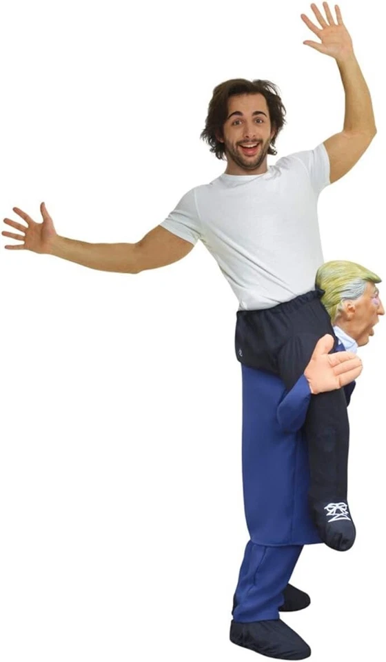 Donald Trump Huckepack Kostüm Erwachsene USA Präsident Karneval Faschingkostüm - Bild 3 von 4