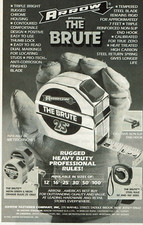 Vintage Print Ad 1994 Arrow Fastener Company Presents The Brute Measuring Tape