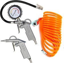 3pcs/set Air Compressor Recoil Hose Line Tool Tools Tyre Inflator Duster Gun UK