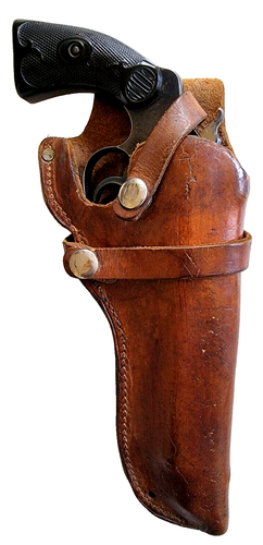 Beautiful Western Style Vintage Leather Holster For .22 Cal. Revolver 5" Barrel - Picture 7 of 7