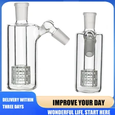 14mm Glass Ash Catcher, 45° Thick Pyrex Bubbler, Water Bong Accessory, USA!