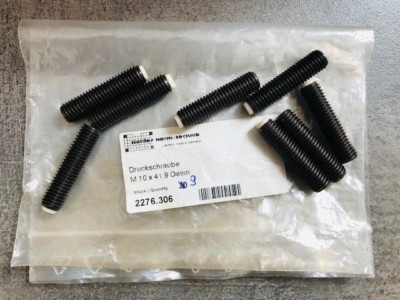 9x HALDER Norm-Technik 2276.306 Druckschraube M10x41.9 Delrin NEU Gewindestift