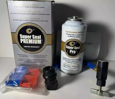 Super Seal Premium A/C Automotive System Leak Sealer Repair KIT Cliplight 946KIT