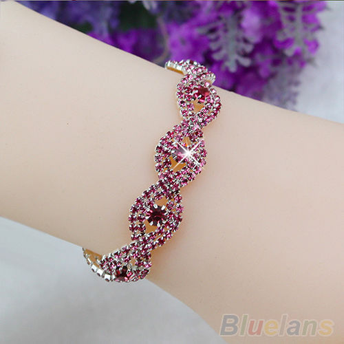 Glam Fashion Women Bracelet Bangle Wristband Crystal Rhinestone New Jewelry - Picture 23 of 72