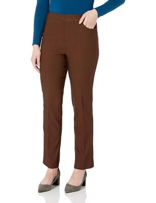 MSRP $50 Alfred Dunner Womens Allure Slimming Stretch Pants Brown Size  DEFECT