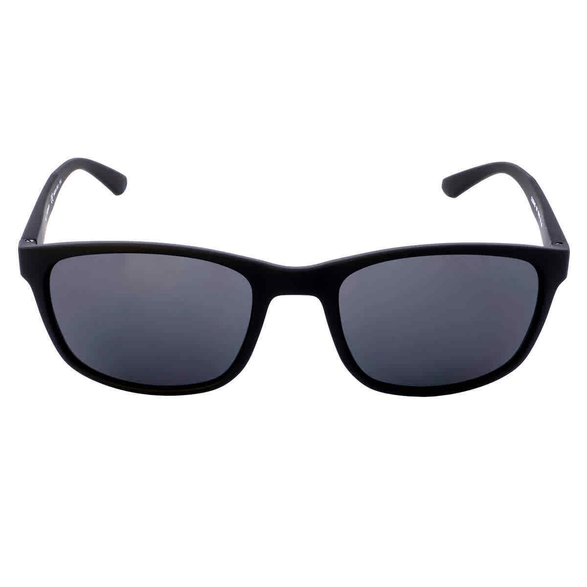 Calvin Klein Black Rectangular Men's Sunglasses CK20544S 001 Matte Black UK