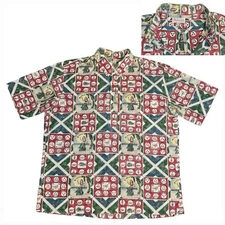 Vintage Andrew's Inc. Glendora Hawaiian Men's 1/4 Button Up Short Sleeve Size XL