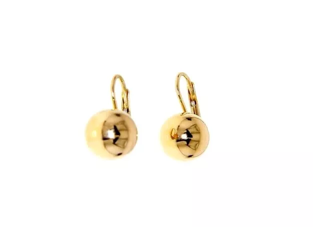 Leverback gold ball earrings store
