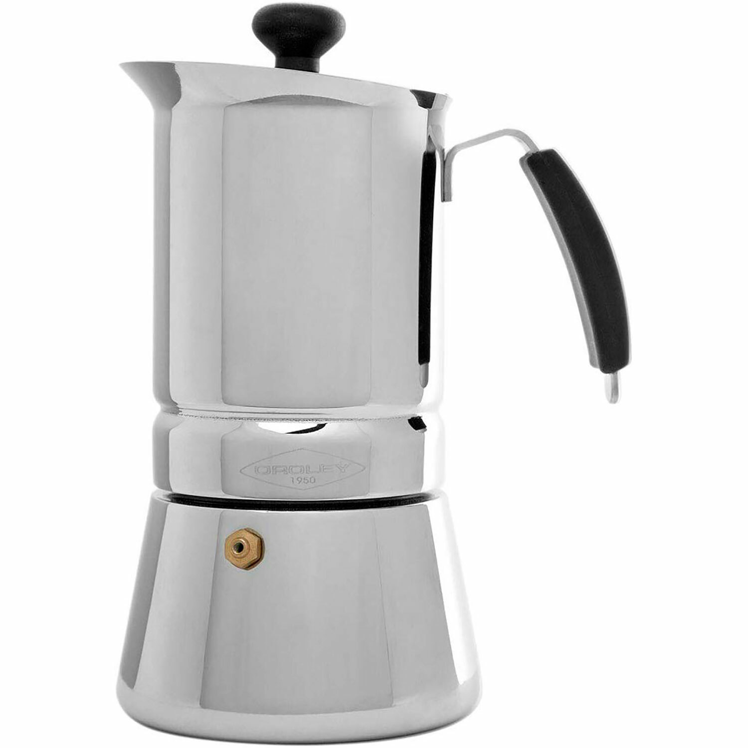 Cafetera Italiana Induccion 2 Tazas Acero Inoxidable Oroley Arges